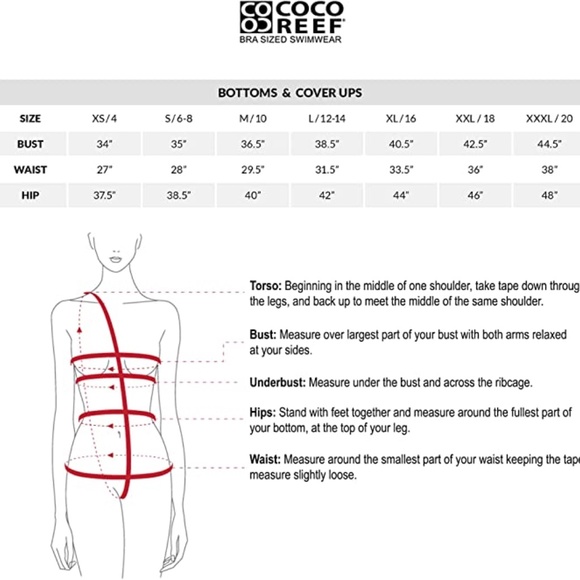 Coco Reef Soar HR Tummy Control Swim Skirt Attached Bottoms in Black Sz M NWT - Picture 4 of 4